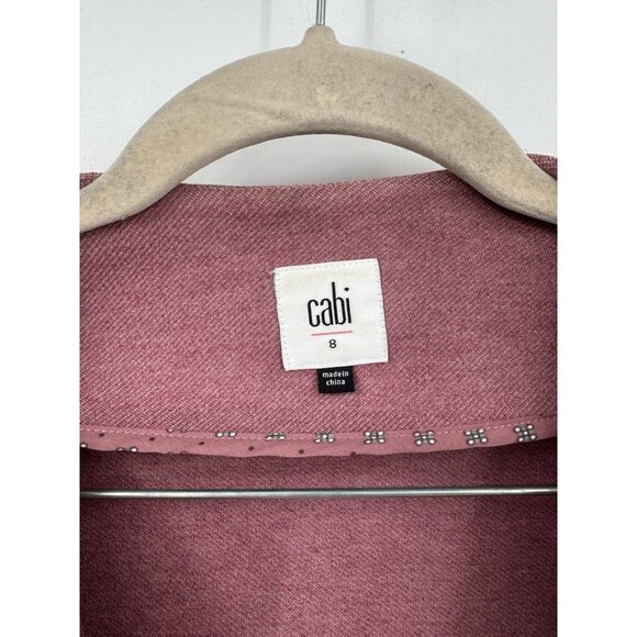 CAbi #3550 Applaud Jacket Blazer Pink Light Coat Women's Size 8 Preppy Classic - Picture 4 of 11